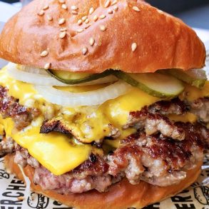 Double Cheeseburger at Black Cow Burgers & Fries in Portland, Maine
