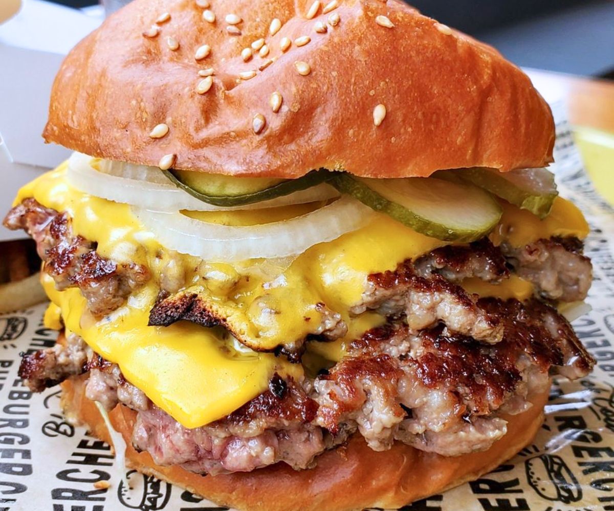 Double Cheeseburger at Black Cow Burgers & Fries in Portland, Maine
