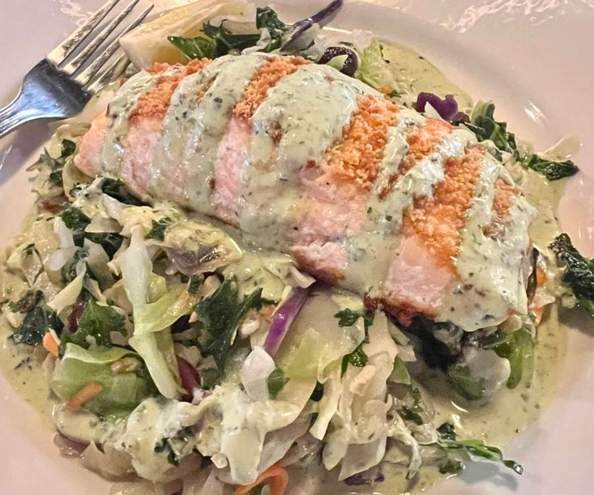 Parmesan Salmon at Novo Dolce in Bowling Green, KY