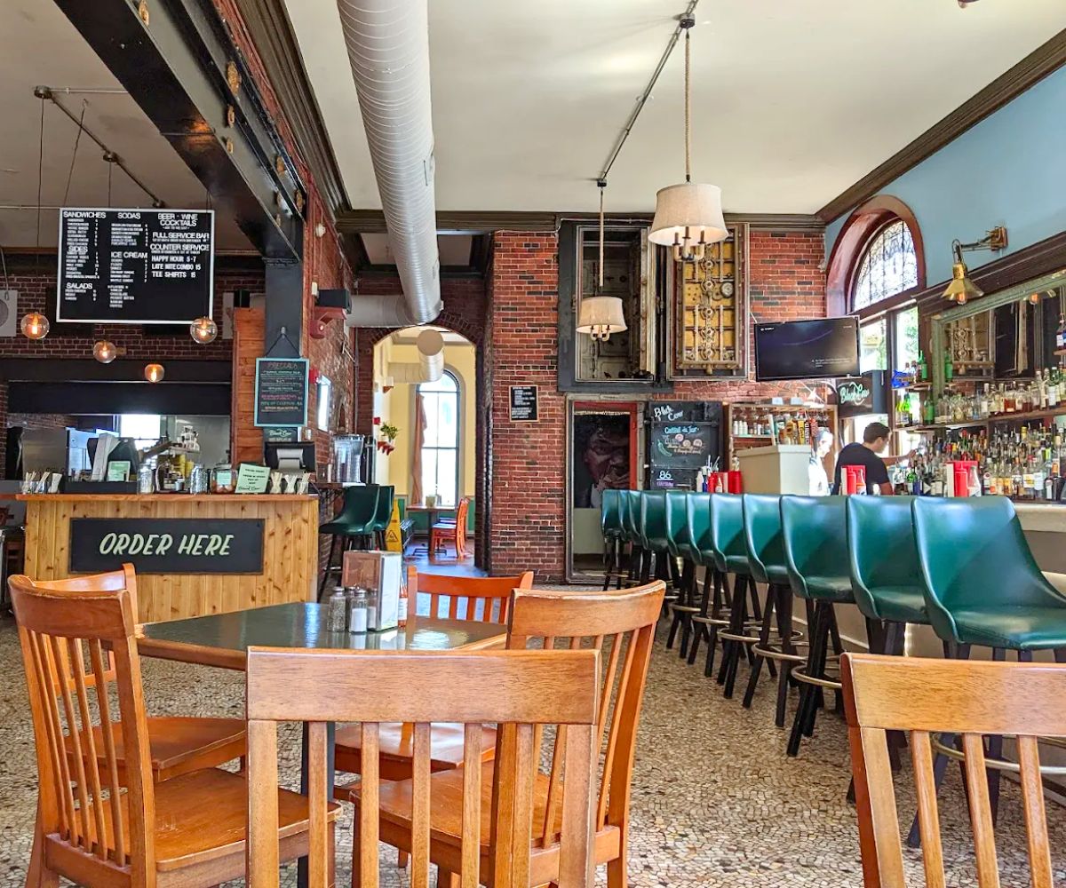 interior of Black Cow Burgers & Fries in Portland, Maine