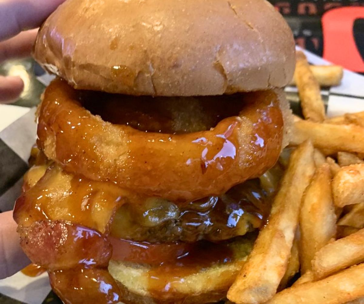 Cowboy Burger at Tap House Sports Grill in Surprise, AZ