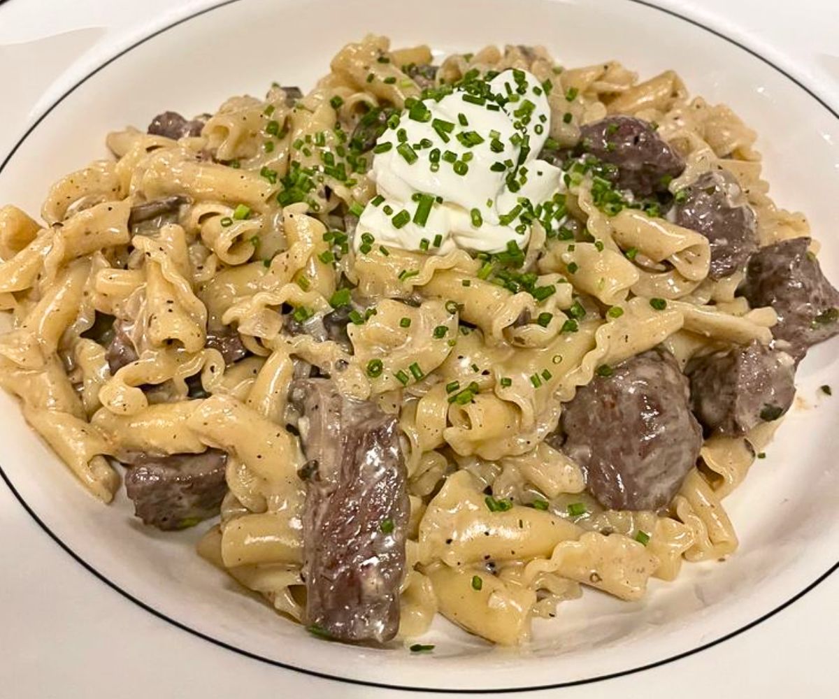 Beef Stroganoff at The Marble Table in Billings, MT