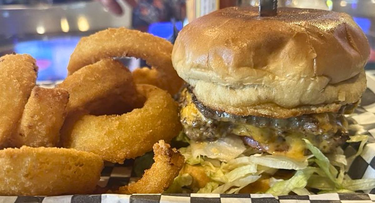 burger at Tap House Sports Grill in Surprise, AZ