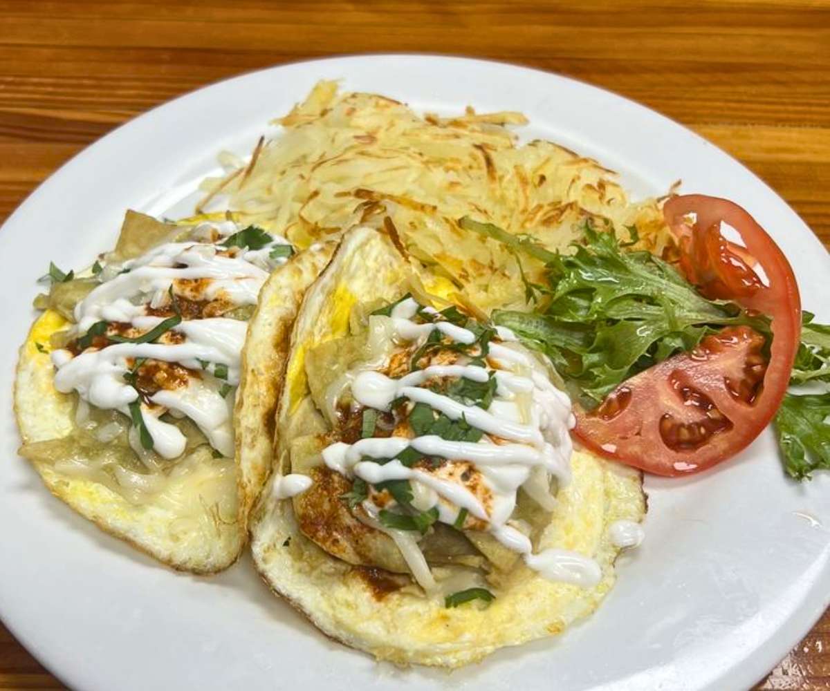 chilaquiles at Brasas Pancake House in Cicero, Illinois