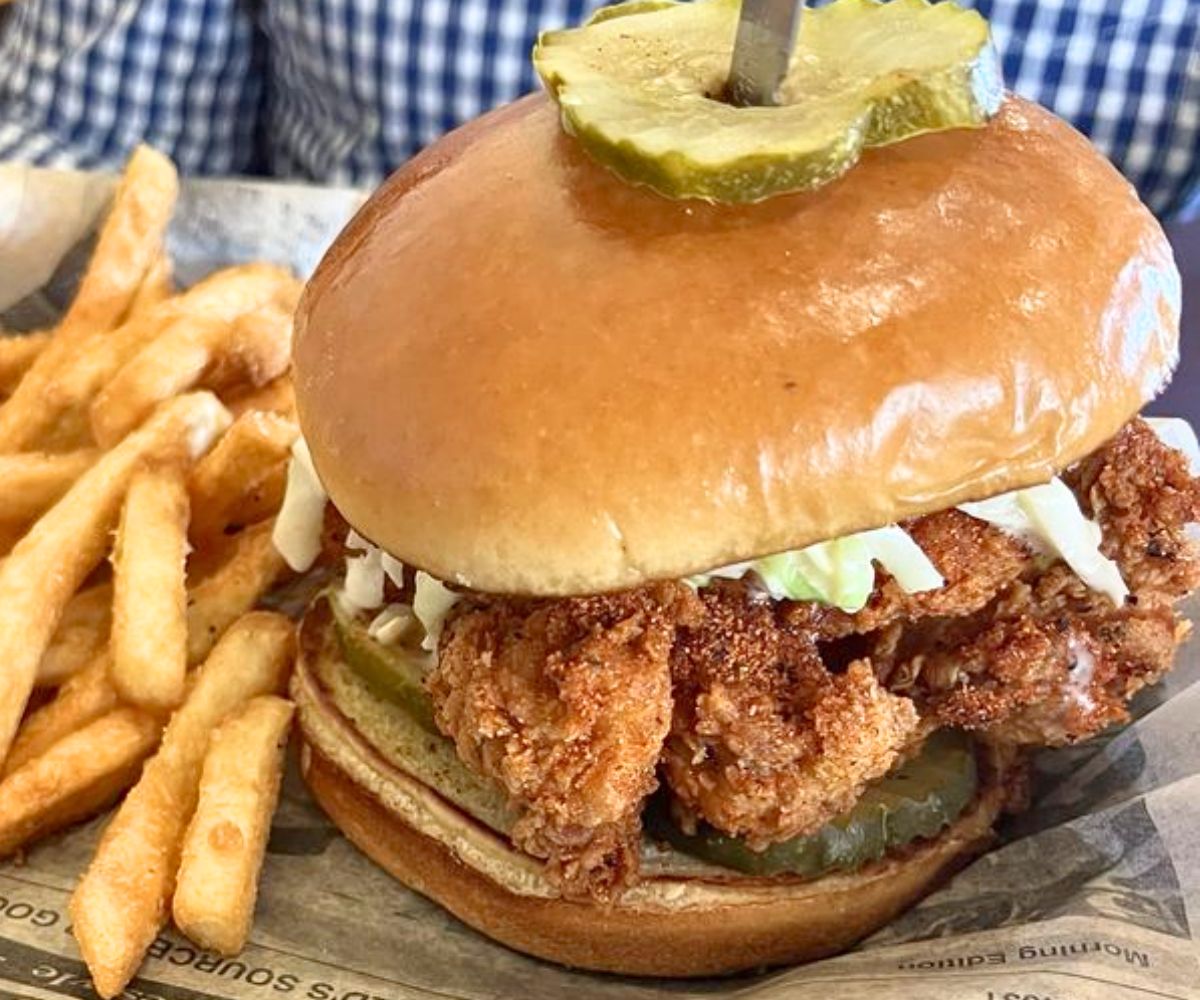 Nash Hot Chicken Sandwich at Pbody's in Clarksville, Tennessee