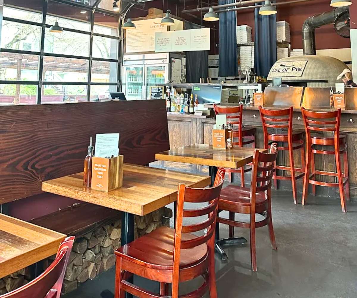 interior of Life of Pie Pizza in Portland, OR