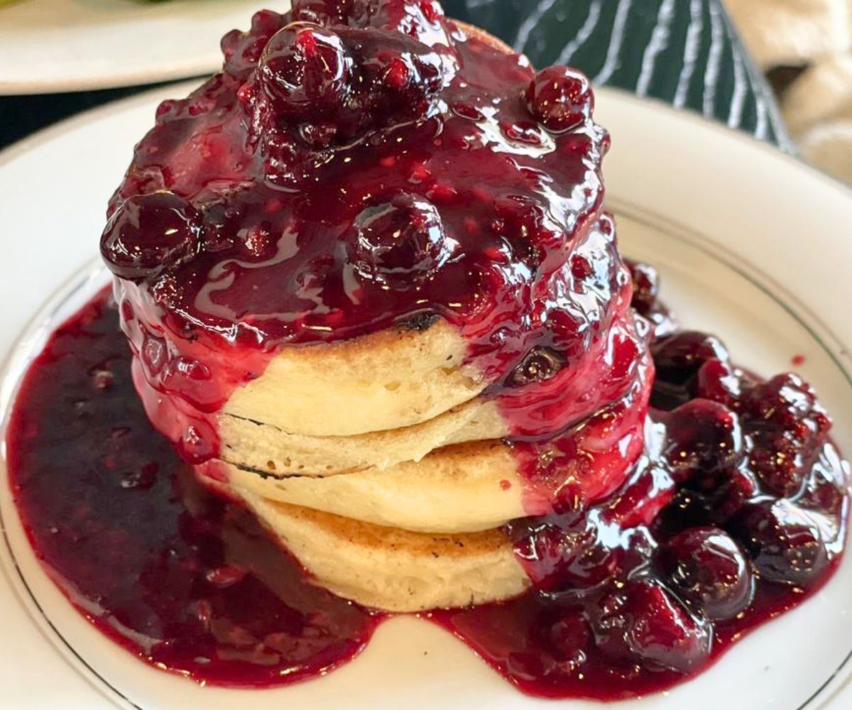 Mochi Pancakes at Jazzy Ladies Cafe & Club in Eugene, Oregon