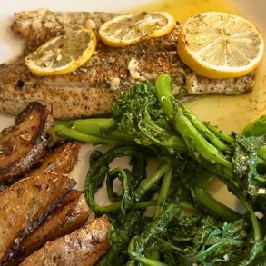 Garlic Lemon Barramundi at Grey Fox Grille in Dover, Delaware