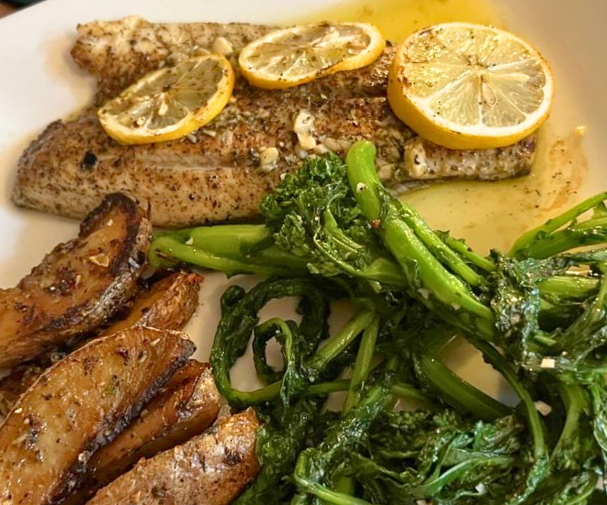 Garlic Lemon Barramundi at Grey Fox Grille in Dover, Delaware