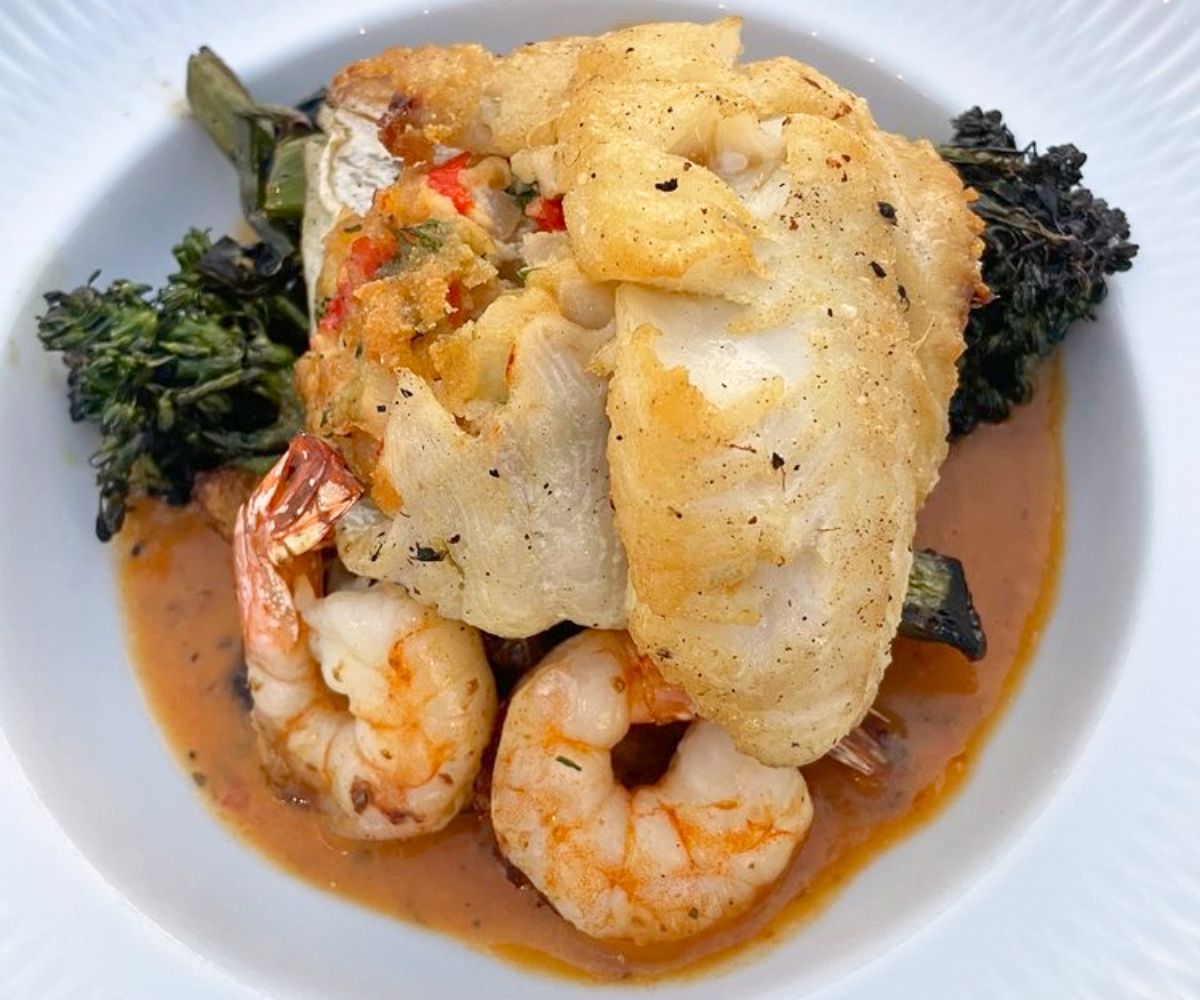 Baked Haddock at Pier 52 in Fall River, MA