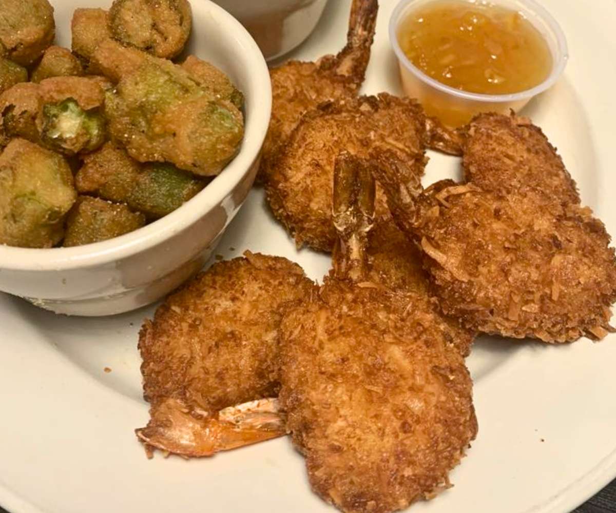 Coconut Shrimp at The Old Plantation Restaurant in Medicine Park, OK