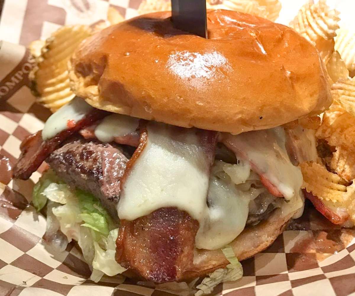 The Rancher Burger at Eat Foodies in Kennewick, Washington