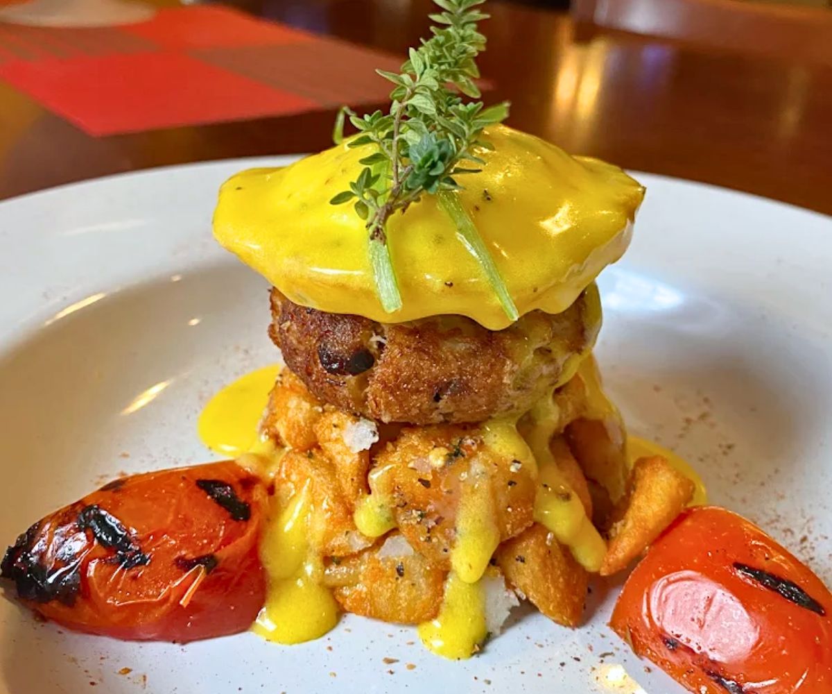 crab cake at Grey Fox Grille in Dover, Delaware