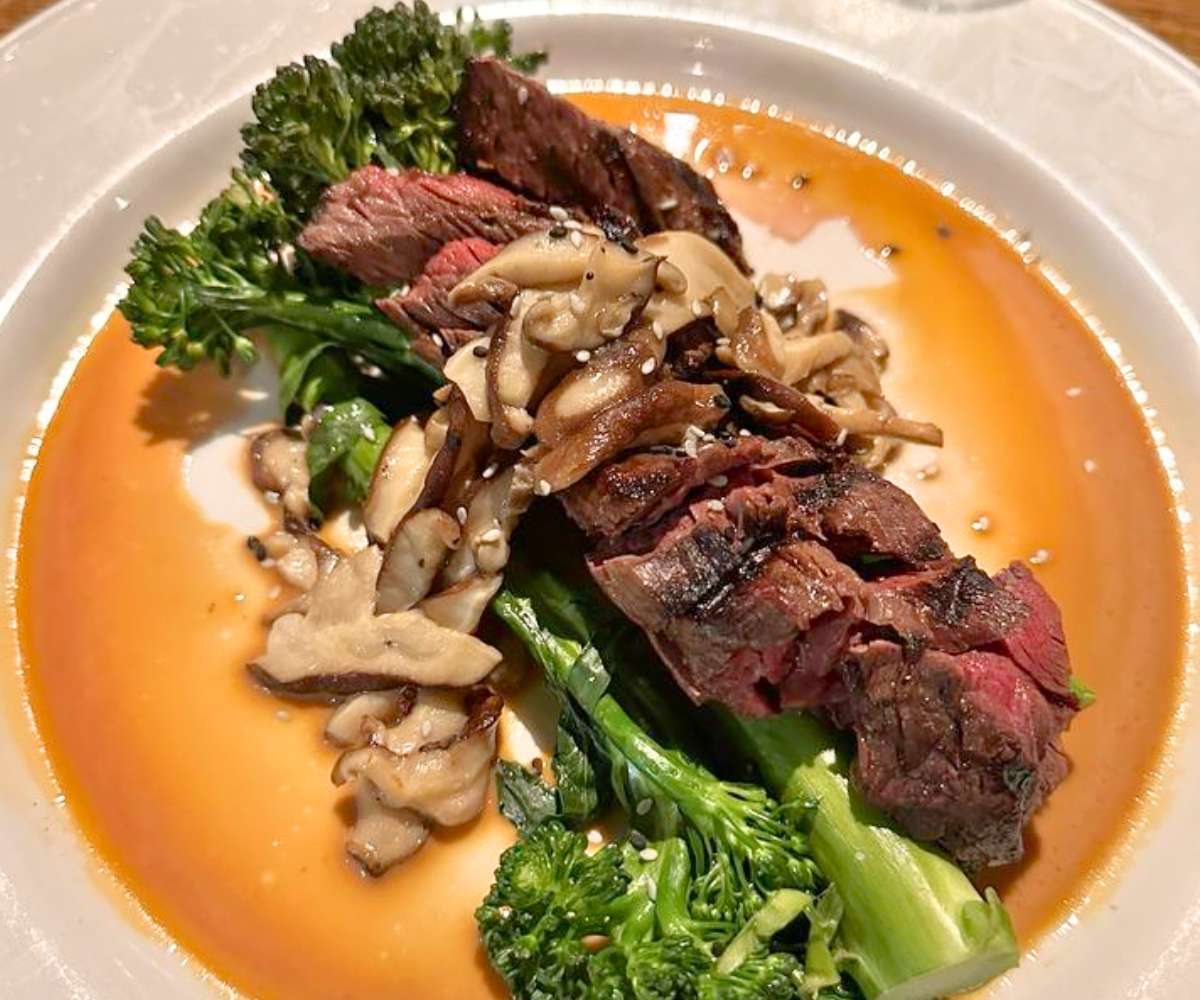 Grilled Marinated Double Hanger Steak at Max's Trumbull Kitchen in Hartford, Connecticut