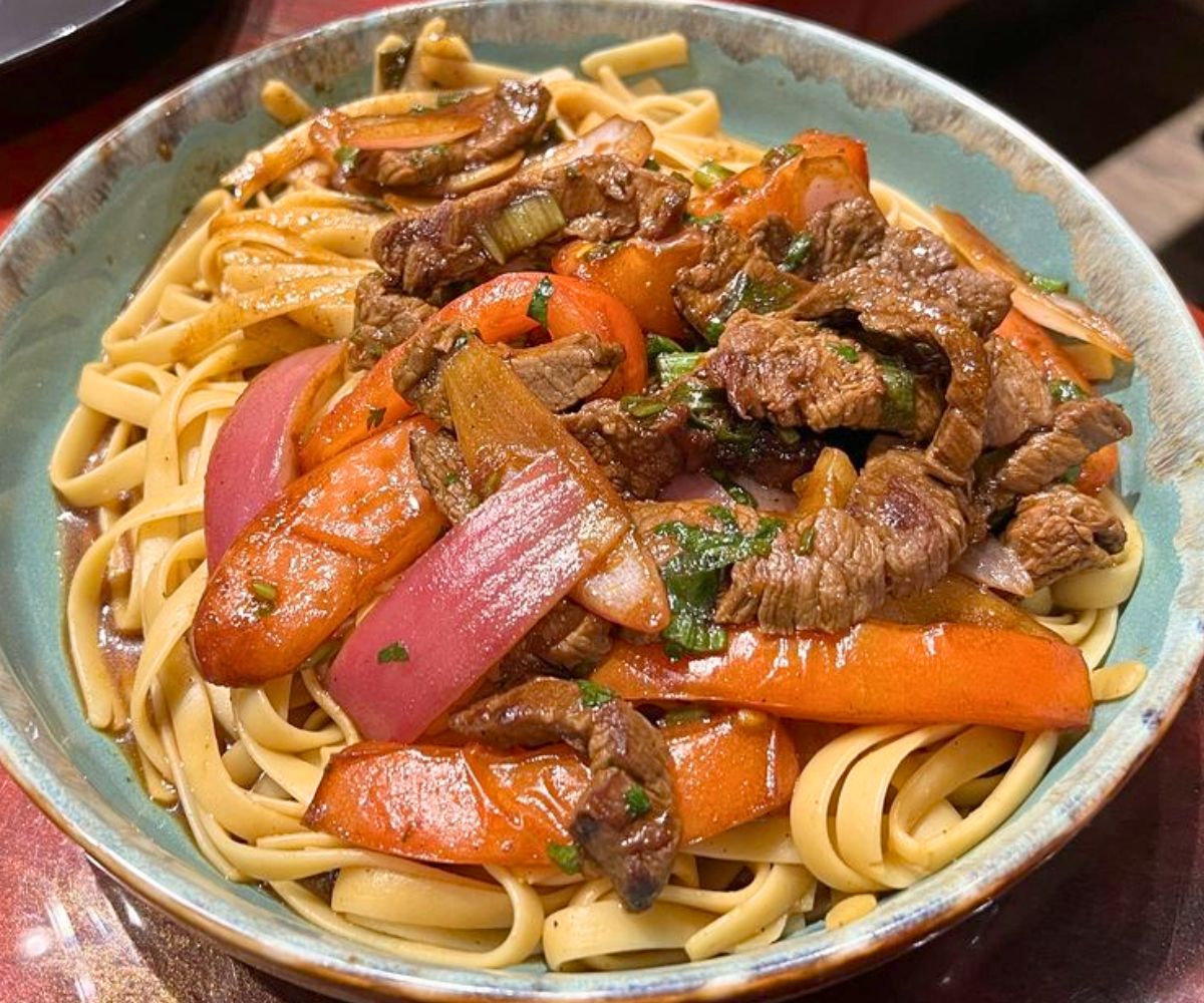 Tallarin Saltado: at The Red Llama in Lone Street, Colorado