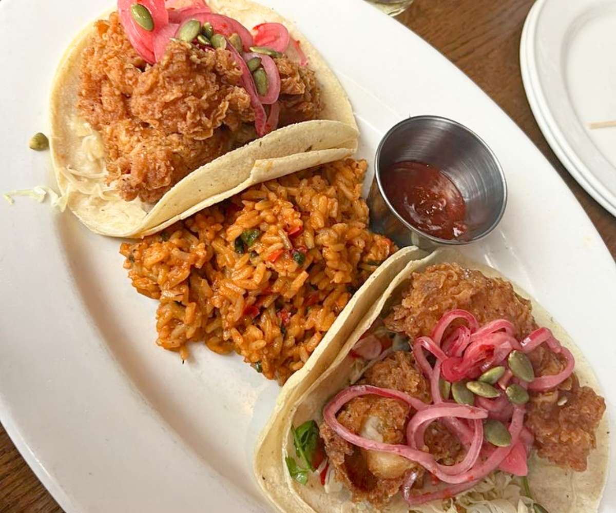 Baja Fish Tacos at Max's Trumbull Kitchen in Hartford, Connecticut