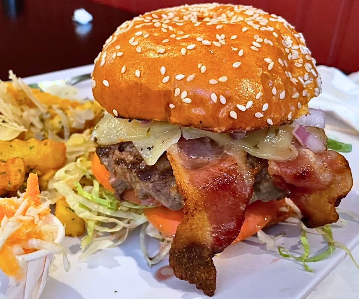 bacon burger at Boss Burger in Norwalk, CT