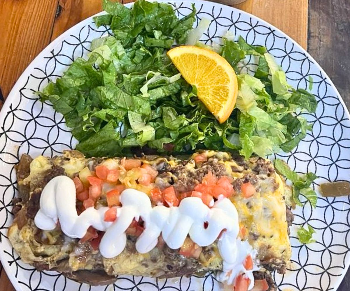 Philly Steak Omelet at Bay 34th Street Diner in Arlington, Texas