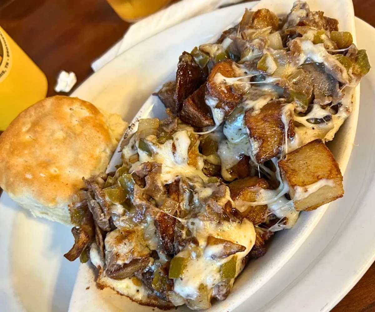 The Potato w/ Philly Cheese Steak (P7) at Brother Juniper's in Memphis, TN
