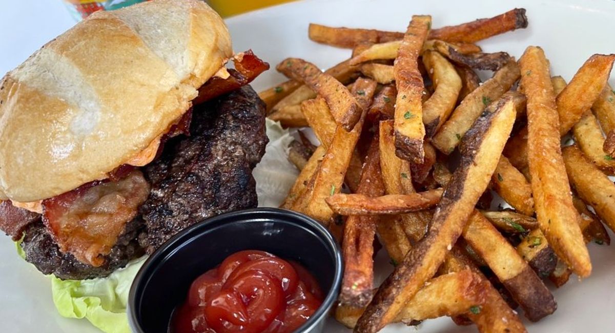 Porch Burger at Porch Restaurant in South Jordan, UT