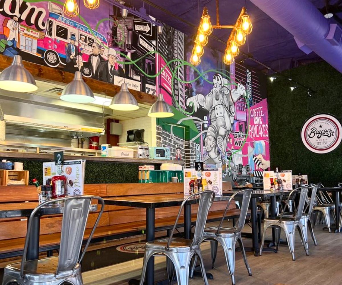 interior of Bay 34th Street Diner in Arlington, TX