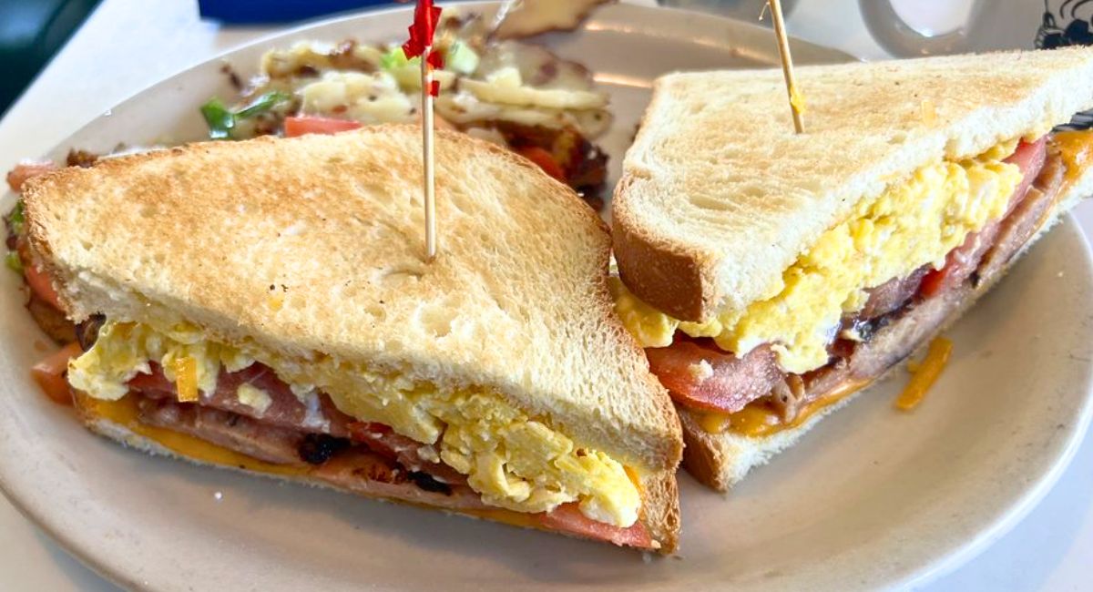 Applewood Smoked Breakfast Sandwich at Cracker Box Restaurant in Carson City, NV