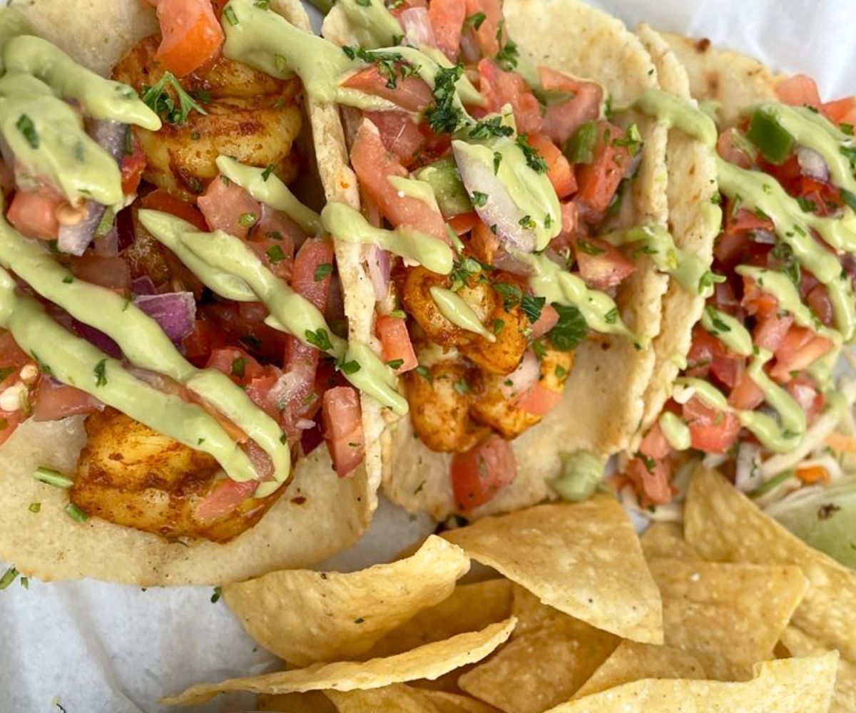 Shrimp Tacos at Blue Roof Bistro in Fairbanks, AK