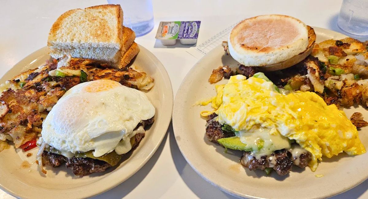 Jerry's Special (left) and Joe Moore (right) at Cracker Box Restaurant in Carson City, Nevada