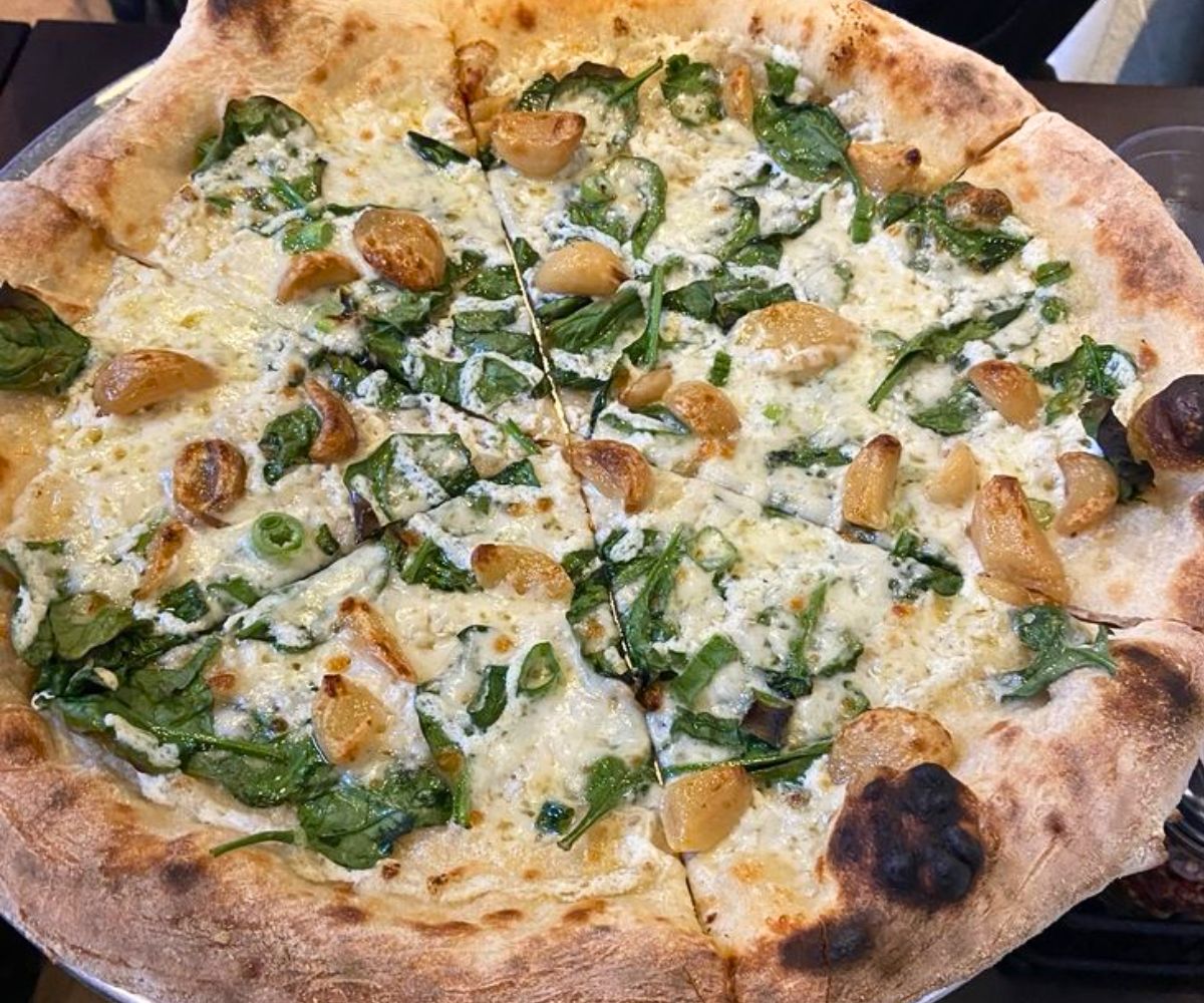 Pizza Bianco at DOPO Pizza & Pasta in Reno, Nevada