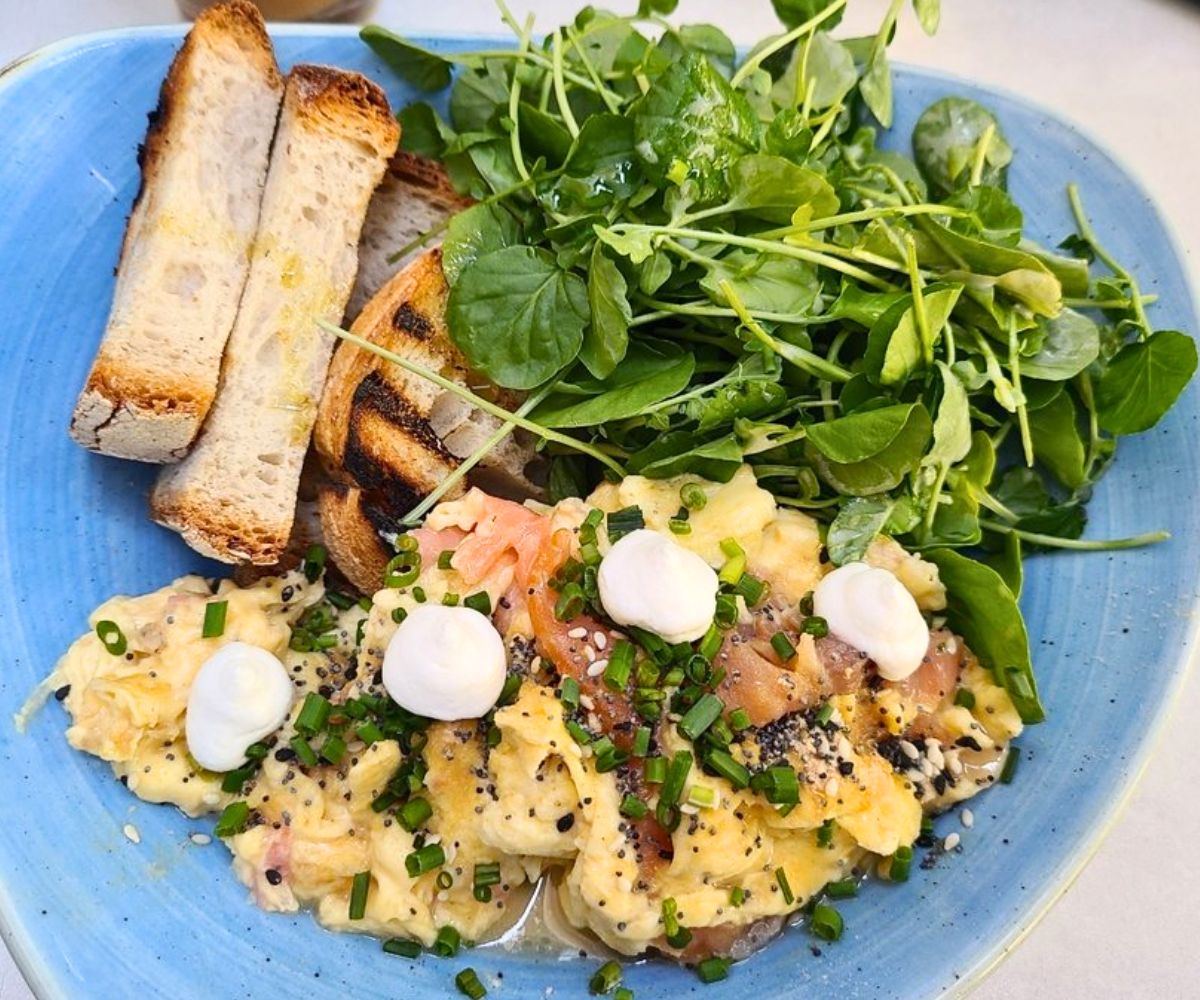 Smoked Salmon Scramble at B Bistro + Bakery in Miami, FL