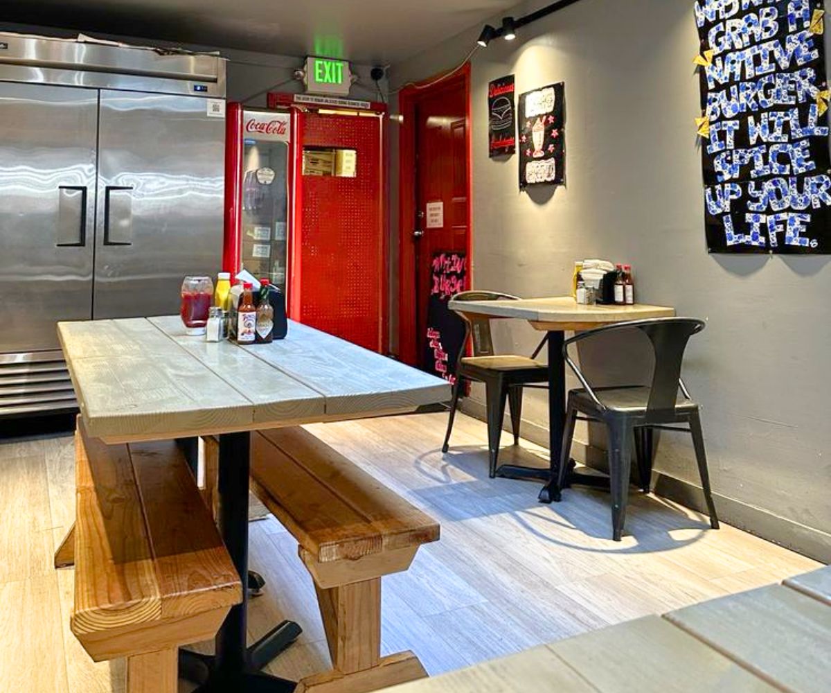 interior of Native Burger in San Francisco, CA