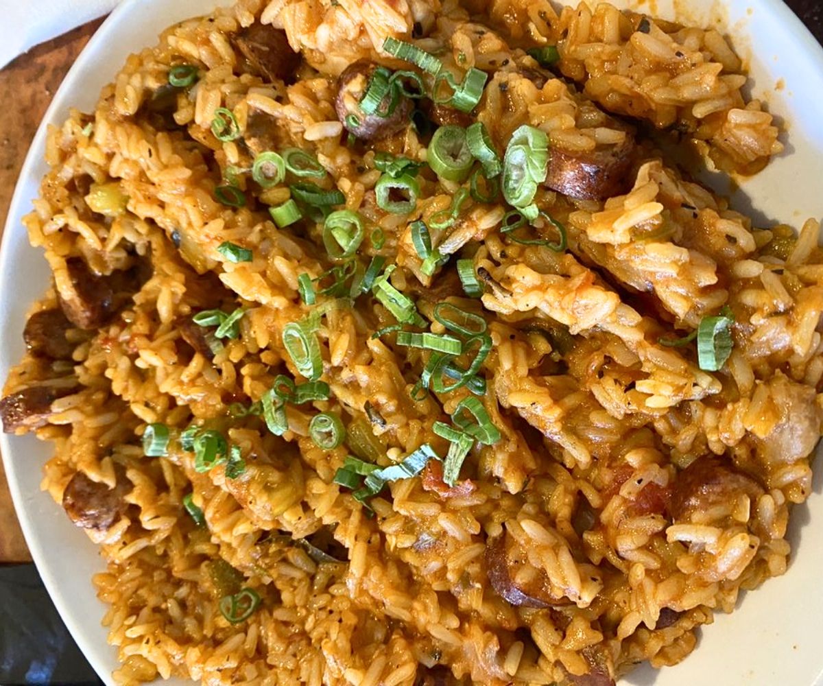 Chicken & Sausage Jambalaya at 55 South in Brentwood, Tennessee