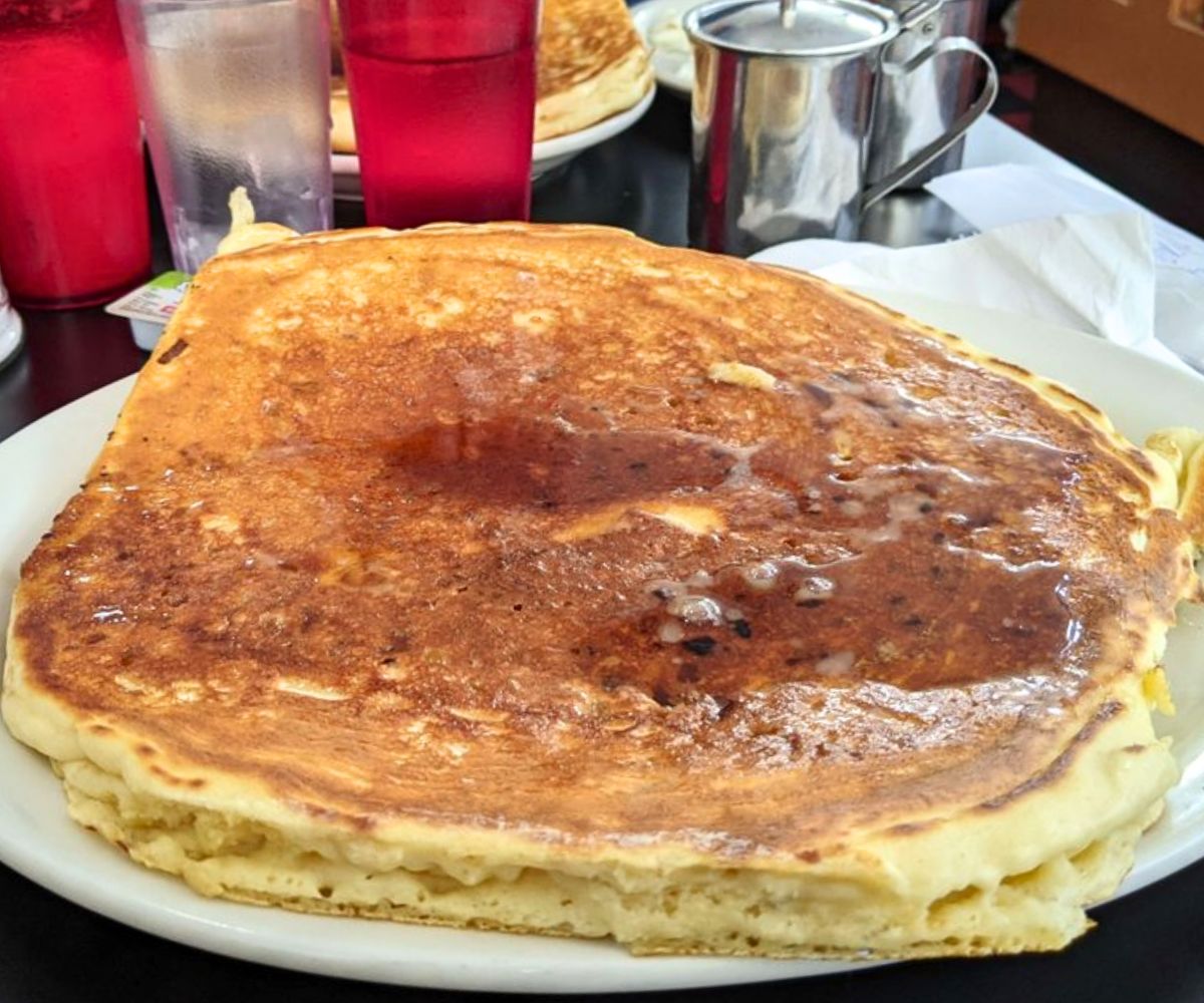 Morg's Famous Pancakes at Morg's Diner in Waterloo, Iowa
