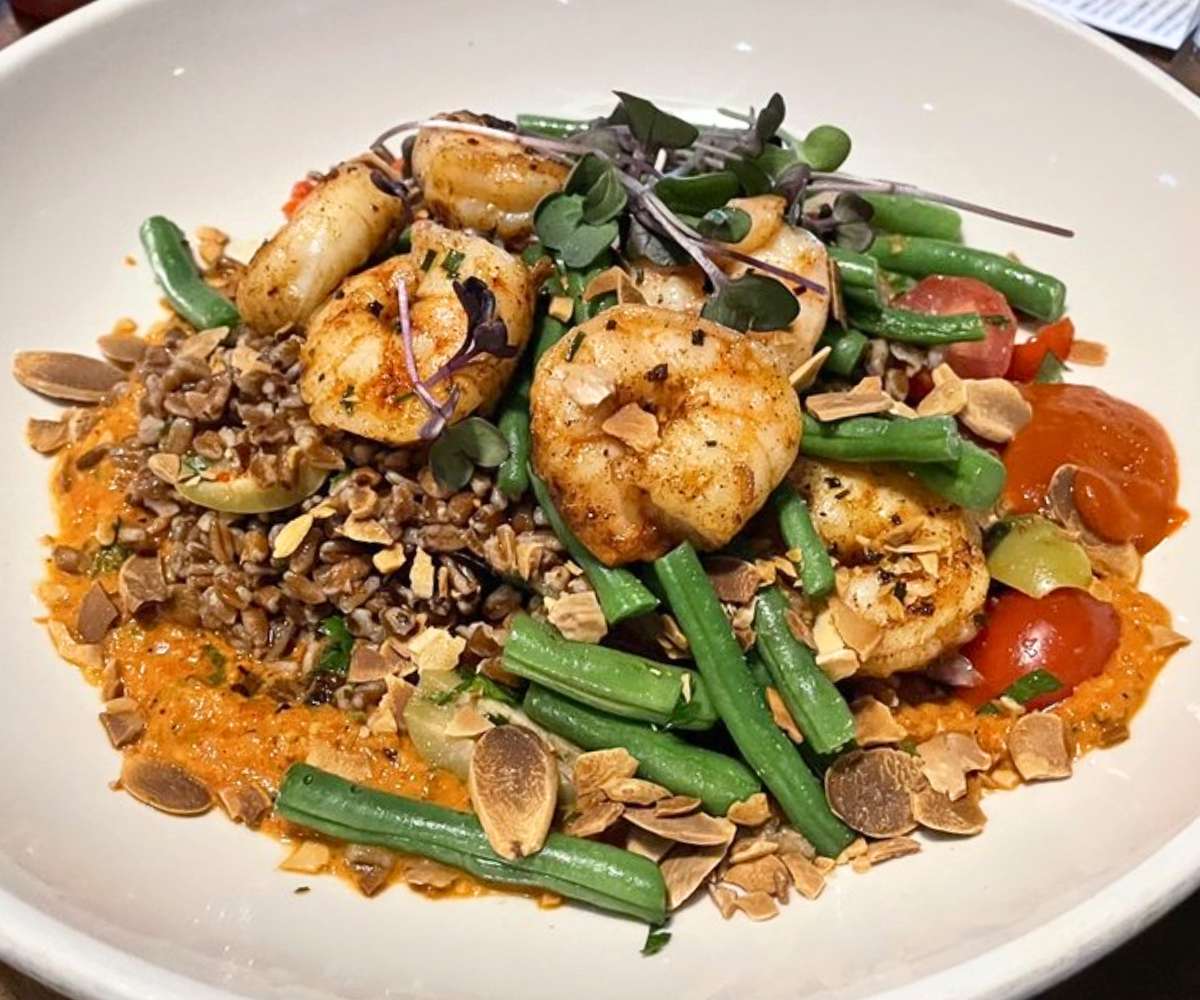 Shrimp Romesco at Provisions Lot F in Ames, IA