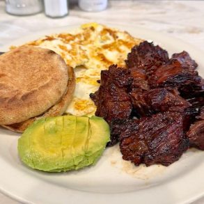 Steak Tips and Eggs at Stonebridge Cafe in Brockton, Massachusetts