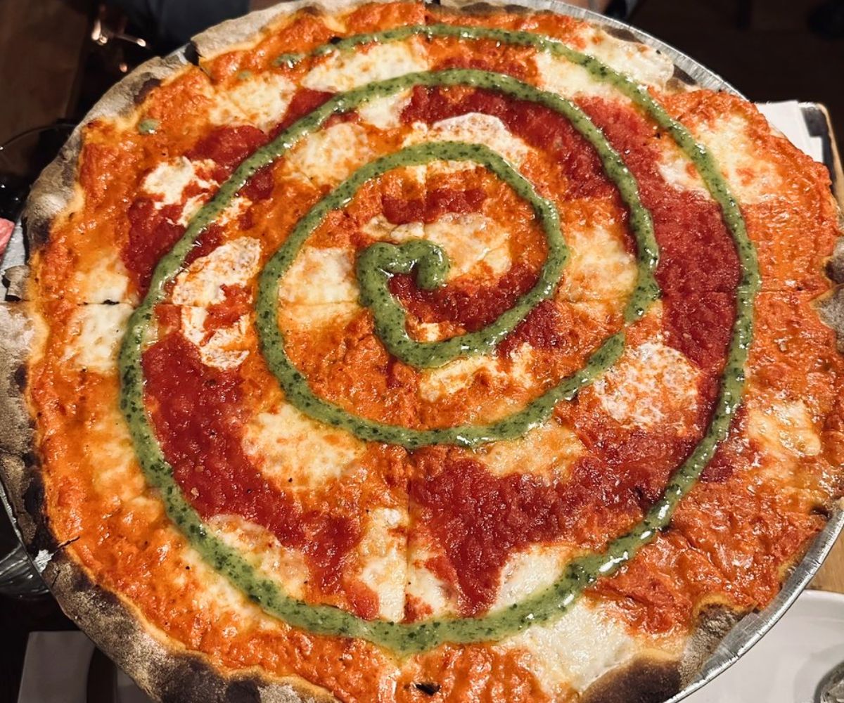 Tie Dye Pizza at Rubirosa in New York, New York