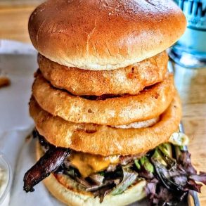 Farmhouse Burger at Big Time Burgers & Brew in Portage, Indiana