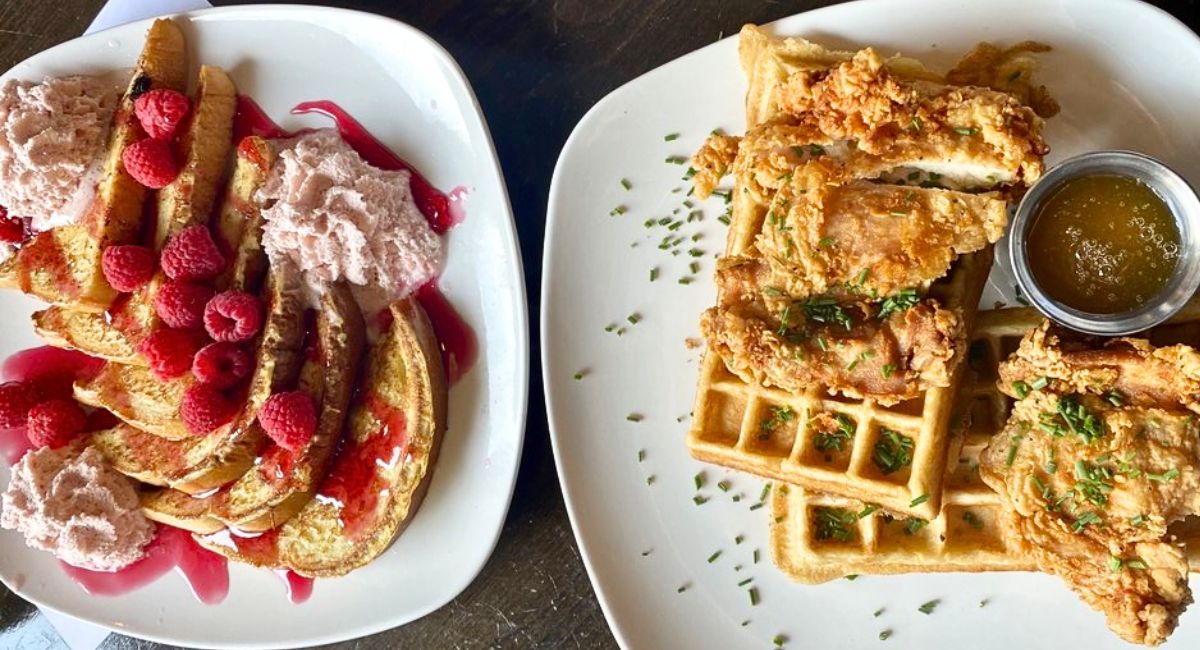 breakfast dishes at Eggs & Jam in West Des Moines, Iowa