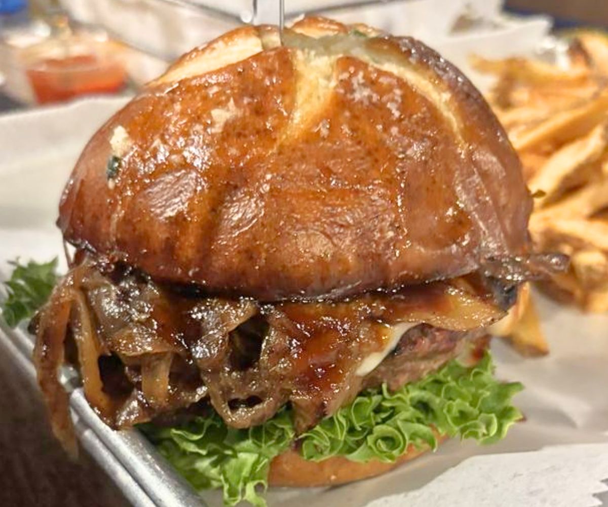 Bison Burger at Big Time Burgers & Brew in Portage, Indiana