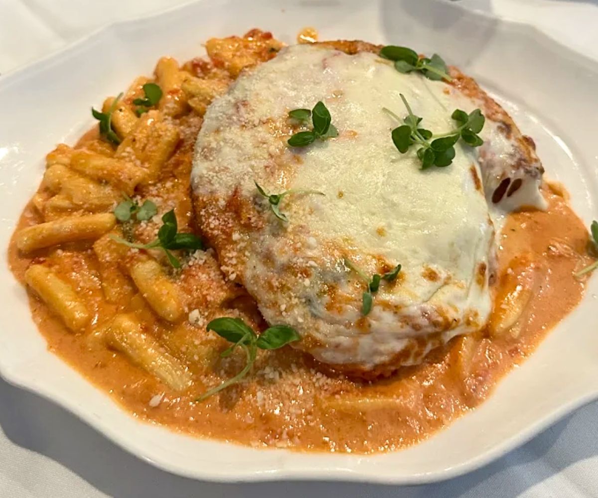 Chicken Parm with Vodka Sauce at La Rosa's in Andover, MA