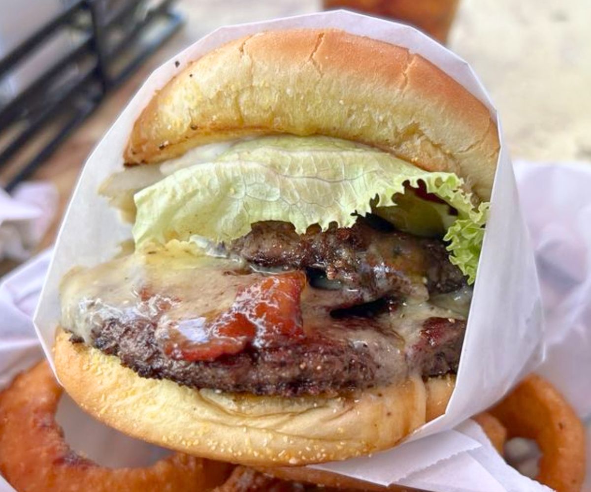Bourbon Bacon Burger at Main Street Burger in Meridian, ID