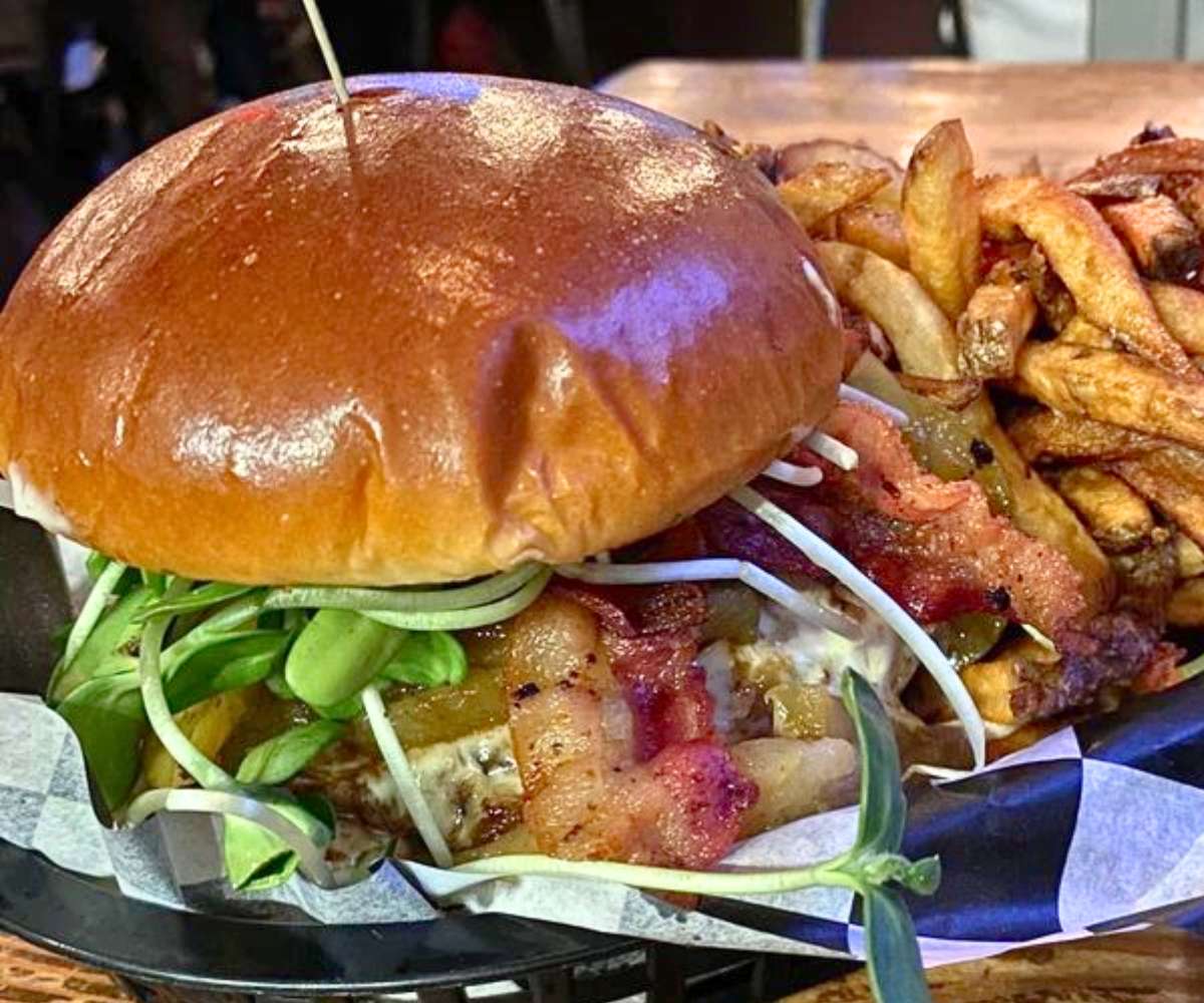 Bourbon Apple Brie Burger at Dempsey's Burger Pub in Wichita, KS