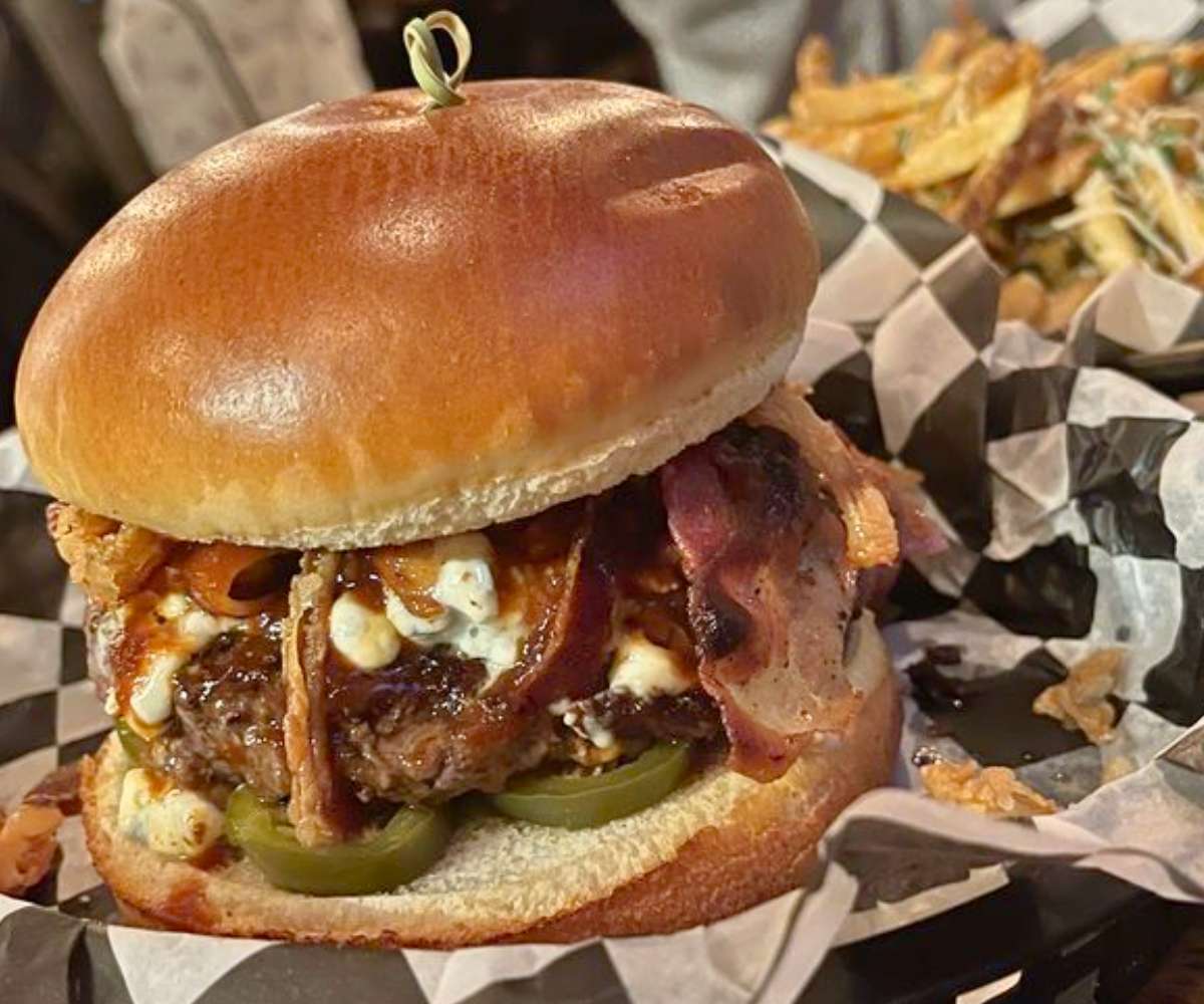 Bleu Burger at Dempsey's Burger Bar in Wichita, Kansas