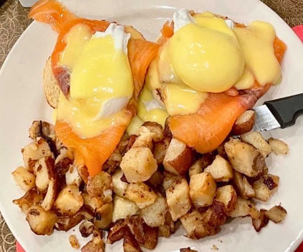Salmon Benedict at Eggcellence Brunchery in Annapolis, MD