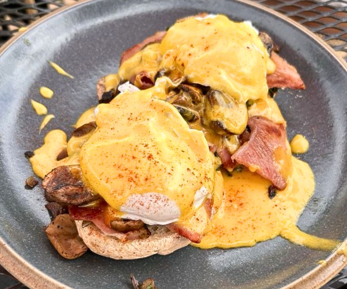 Supreme Eggs Benedict at The Farmer's Table Cafe in Fayetteville, AR