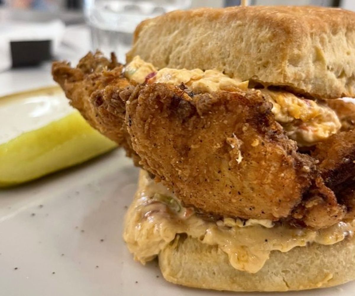 Fried Chicken Biscuit at The Speckled Egg PGH in Pittsburgh, PA