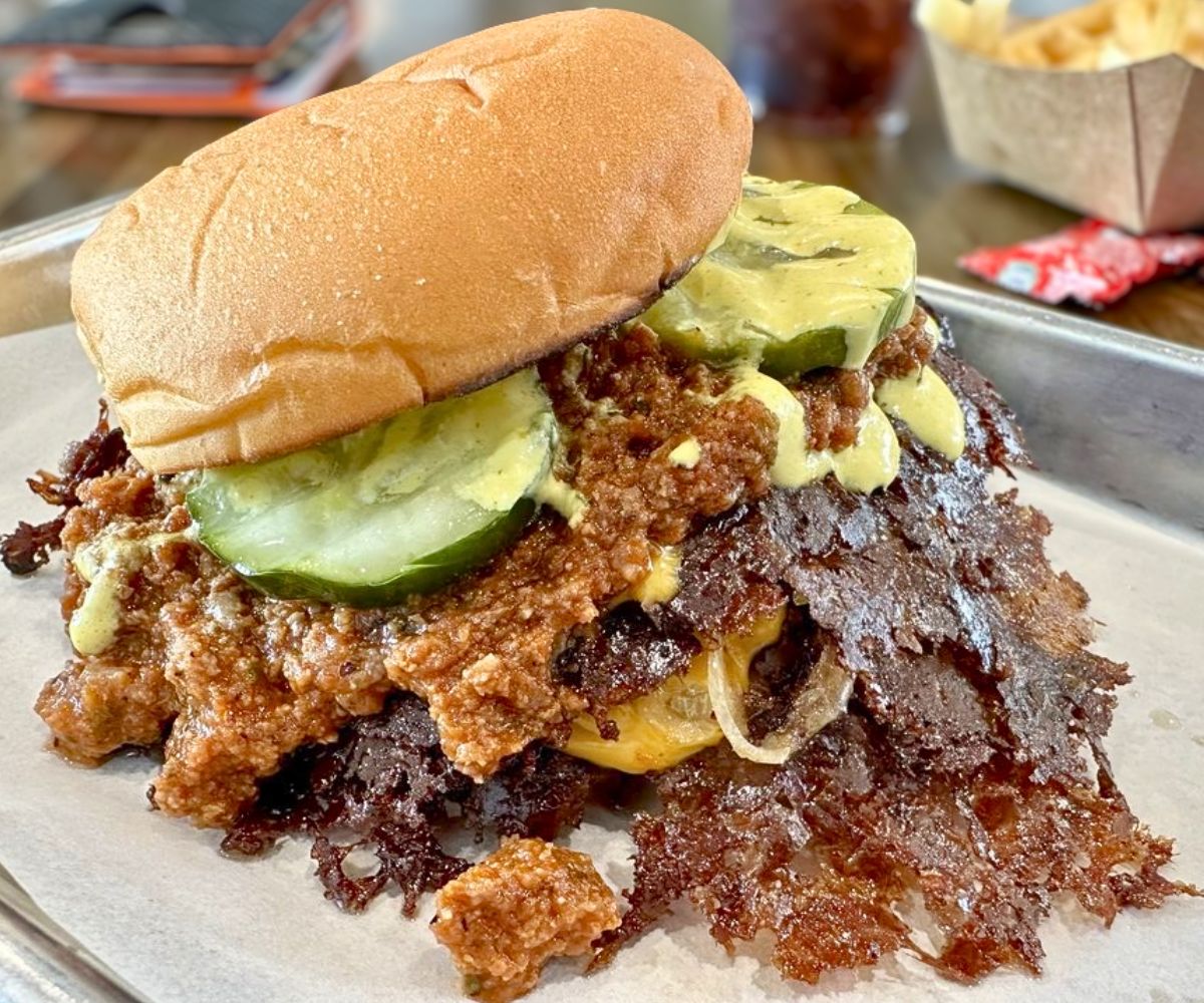 Chili Cheeseburger at Hammer Burger in Santa Ana, California