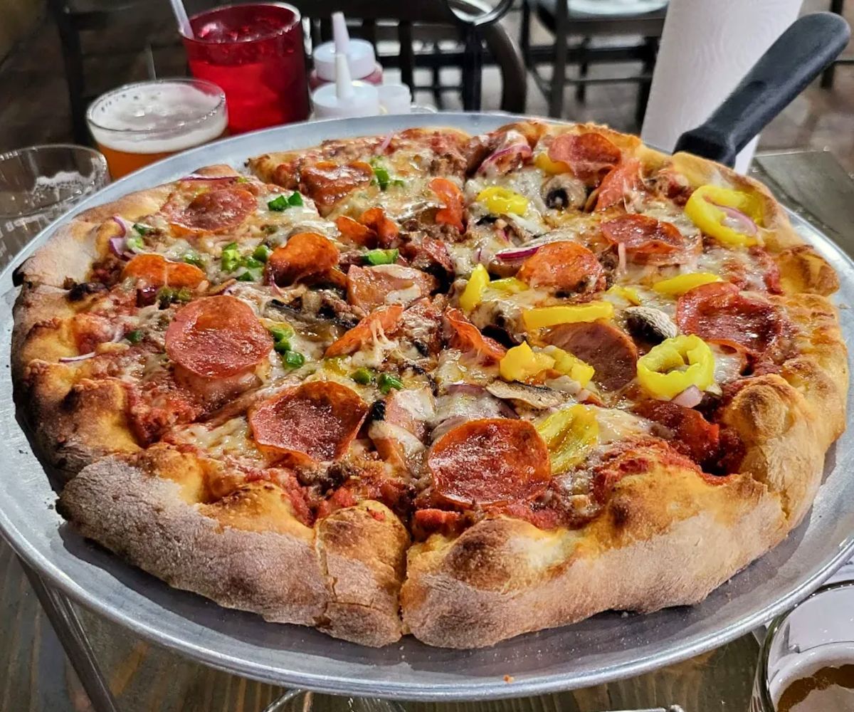pizza at Blue Skye Brewery & Eats in Salina, Kansas