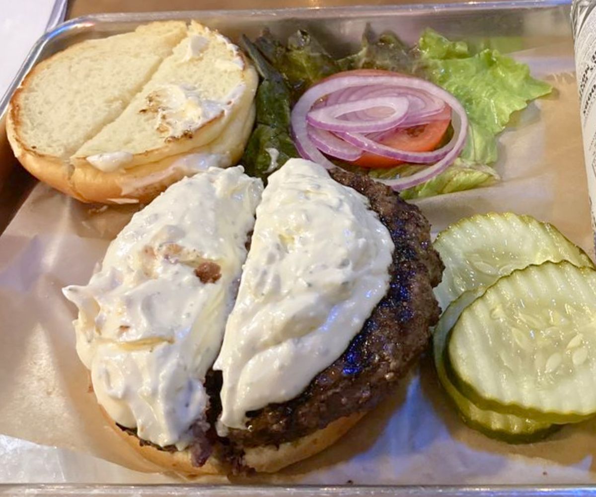 Boursin Kobe Burger at Elgin Public House in Elgin, illinois