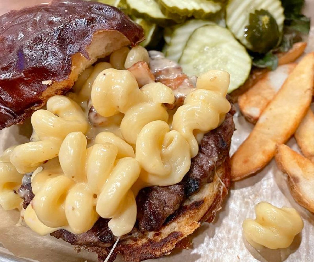 Mac Attack Burger at Elgin Public House in Elgin, Illinois